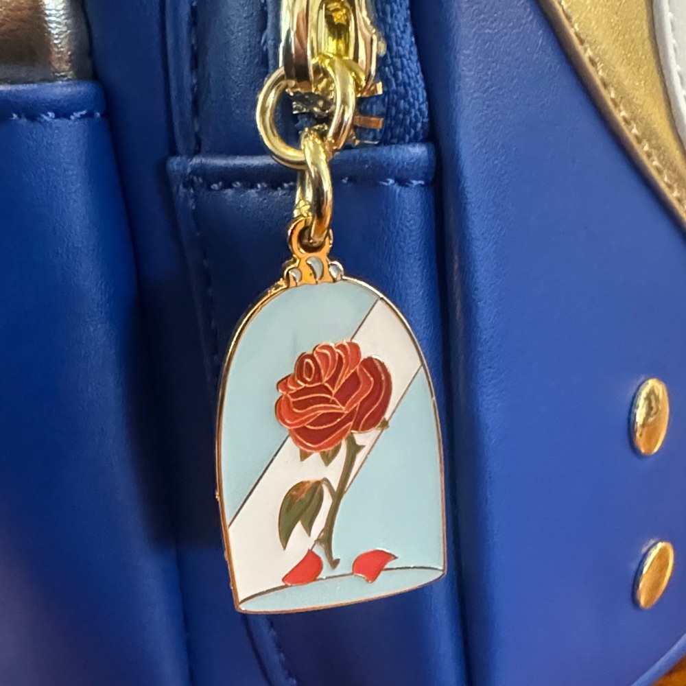 Loungefly Prince Adam (Beauty and the Beast) Backpack with White & Gold Accents - Picture 2 of 5